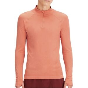 FABLETICS | Men’s The Training Day Quarter Zip Sandstone Clay Pullover Size L